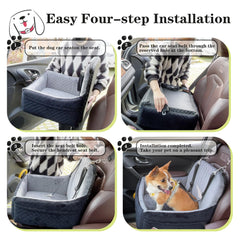 VERGODPRO dog car seat safety buckles secure dogs quickly during travel.
