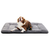 VERZEY crate pad 48inch grey surface emphasizes oversized comfort for large dogs