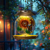 VESTCDF solar bird feeder hanging sunflowers butterflies attracts birds and enhances garden charm