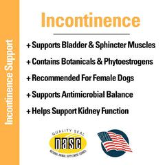 Vet Classics label details ingredients and guidance for responsible use in female dogs' bladder health.