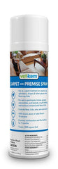 Vet-KEM Carpet Premise Spray 16 oz bottle treats carpets and fabrics for fleas and ticks.