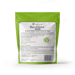 Vet One DuoClenz chews texture closeup shows abrasive surface aiding oral cleaning.