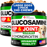 Vet Promise glucosamine for dogs bottle of chews supports joint mobility