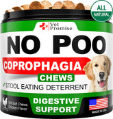 Vet Promise No Poo masticables, deterrente para heces para perros, ayuda a disuadir la ingesta.