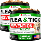 Vet Promise two-pack box of all-natural flea and tick chews for dogs for daily prevention