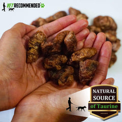 Vet Recommended freeze-dried chicken hearts treats preserve flavor and nutrients for pets.