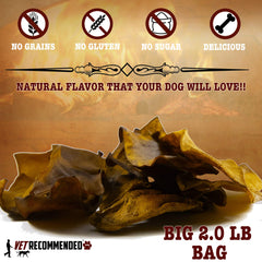Vet Recommended Premium Beef Rawhide Chips closeup texture highlights durable chew for aggressive chewers.