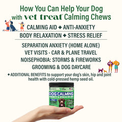 Vet Treat melatonin dog chew close-up demonstrates calming sleep support
