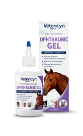 Vetericyn Plus eye gel bottle—safe, non-antibiotic eye care for multiple animals.