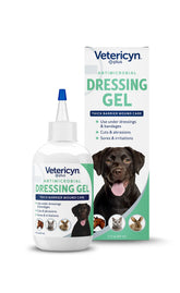 Vetericyn Plus Wound Dressing Gel tube applying barrier protection to a wound