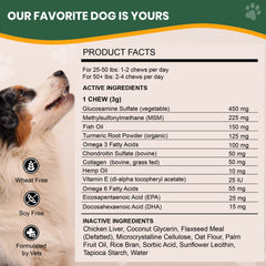 Veterinary Naturals soft chews close up show chewy texture for senior treats