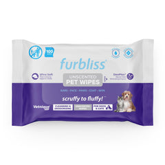 Vetnique Furbliss hygienic pet wipe pack for quick, hygienic grooming.