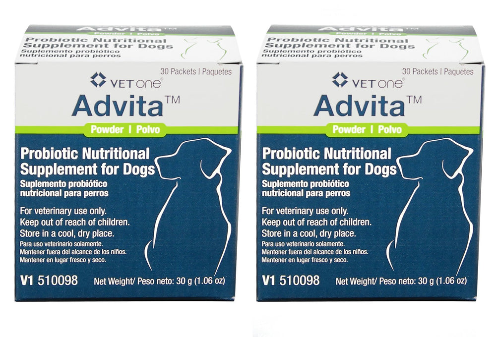 VetOne Advita probiotic for dogs 60ct pack shot highlighting digestive support