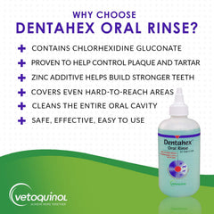 Vetoquinol Dentahex pet cleaner demonstrates reduced dental buildup for healthy smiles