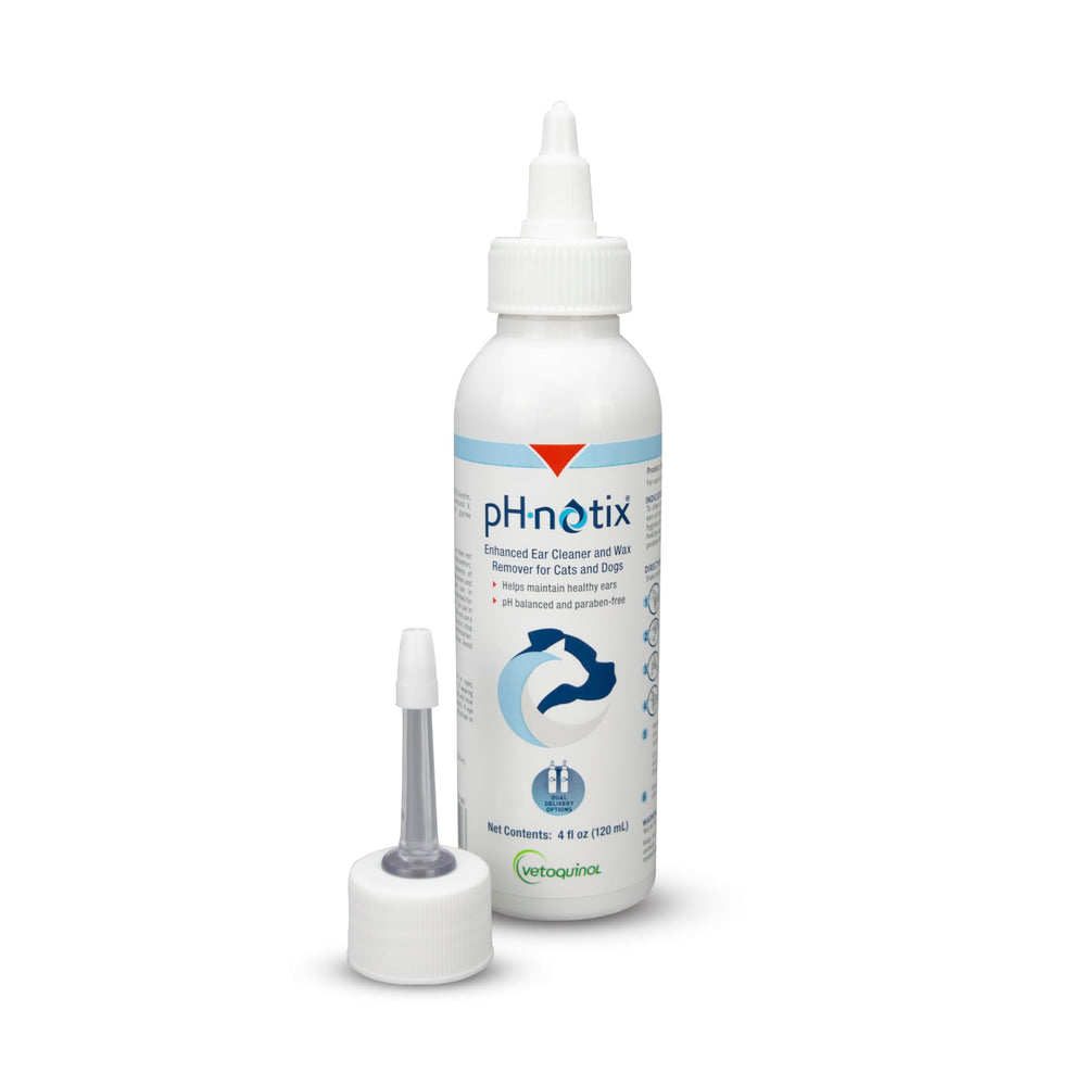 Vetoquinol pH•notix ear cleaner bottle for gentle wax removal and ear freshness