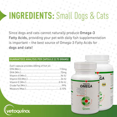 Vetoquinol Triglyceride Omega-3 oil from wild-caught fish for balanced nutrition.