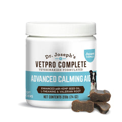 VetPro Complete Dr. Joseph calming chews bottle helps nervous dogs feel calmer and supported.