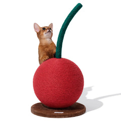 VETRESKA cherry cat scratching post tall design inviting indoor scratching and play.