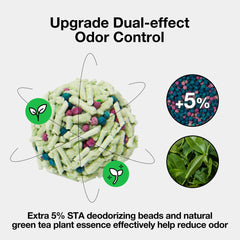 VETRESKA Tofu Cat Litter offers dust-free performance for cleaner air around the box.