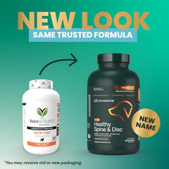 VetriScience Healthy Spine & Disc capsules close-up for easy dosing.