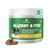 Vetriuntrix Dog Allergy Chews bottle with probiotic skin support