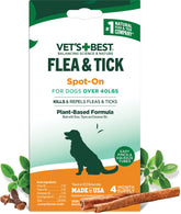 Vets Best large-dog application showing topical drops for flea and tick protection