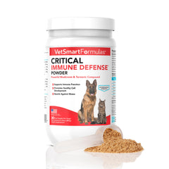 VetSmart Formulas bottle label signals pet immune support.