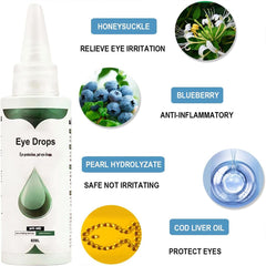VEZE Eye Drops moisturize dry dog eyes with a mild formula for comfort.