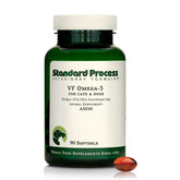Standard Process VF Omega-3 for Pets bottle segment showing joint and heart support potential