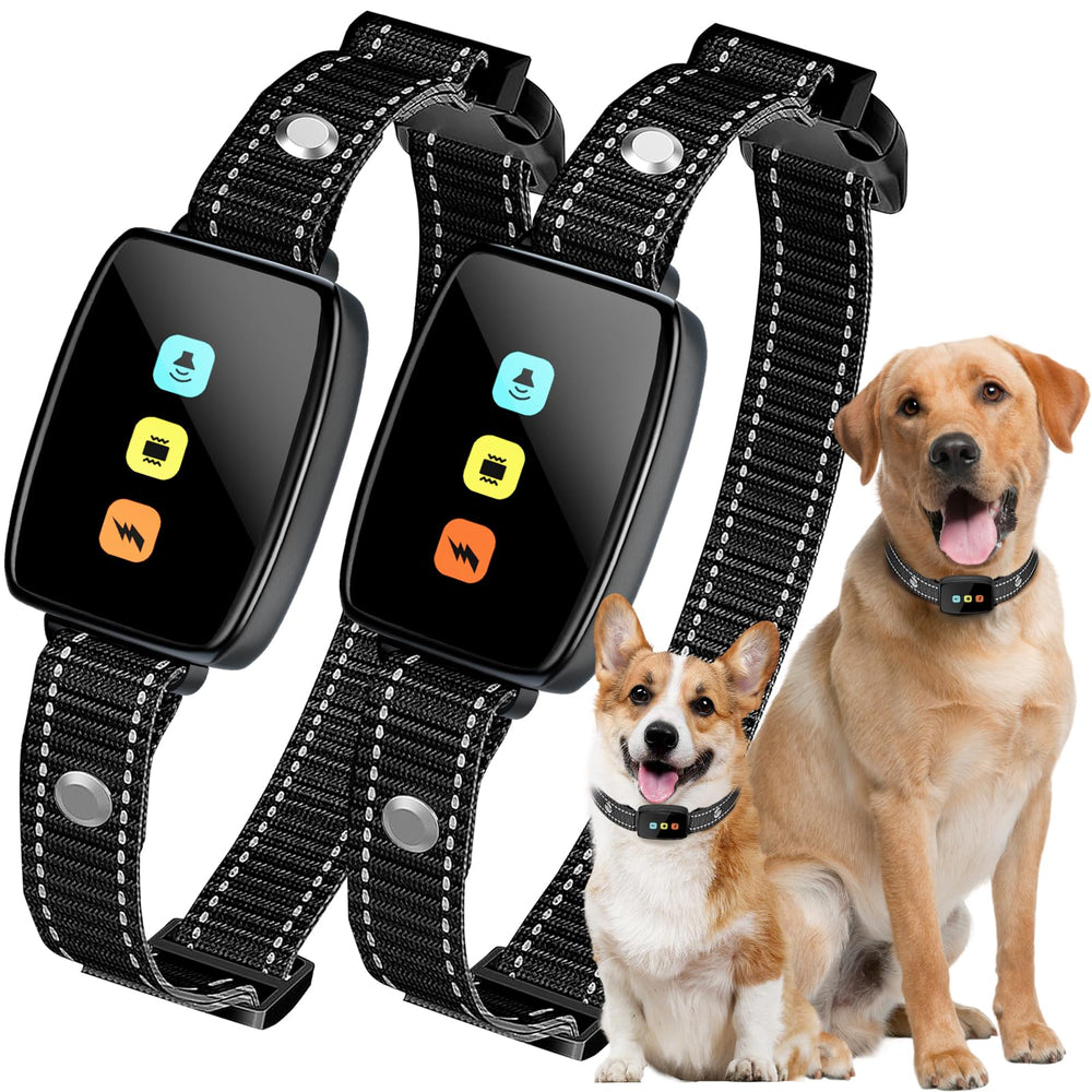 VGIUB dog training collar remote showing beep and vibration modes for simple obedience training.