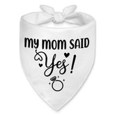 Vgrti mom-said-yes bandana on dog brightens wedding photo moments