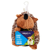 Vibrant Life Cozy Buddy Hedgehog Toy close-up, durable plush for playful pups.