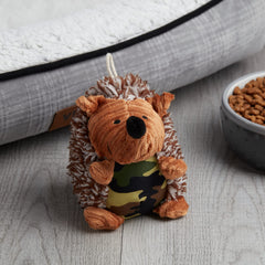 Vibrant Life Cozy Buddy Hedgehog Toy in action with small to medium dogs.