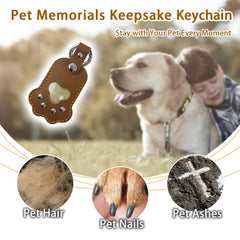 VICHERIA pet memorial keychain fur and photo slot – preserves memories securely.