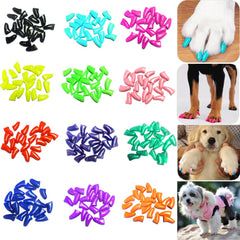VICTHY dog nail caps 120pcs pack with 12 colors for paw protection and scratch prevention