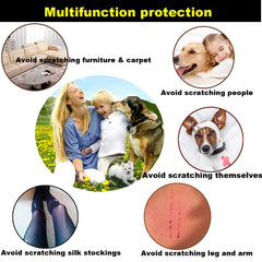 VICTHY dog nail caps close-up wrapped snugly around a claw.