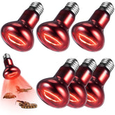 VIHOSE 6-pack 75W reptile heat bulbs pack provides consistent basking warmth.