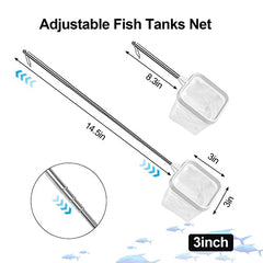 ViiWxx 2-pack white 3-inch aquarium net dry-mesh design for fast cleanup