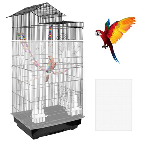 viiwxx universal seed catcher assembly around bird cage reduces mess