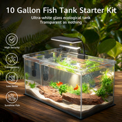 Vimvins dimmable LED aquarium light demonstrates natural light cycle for vibrant fish colors.