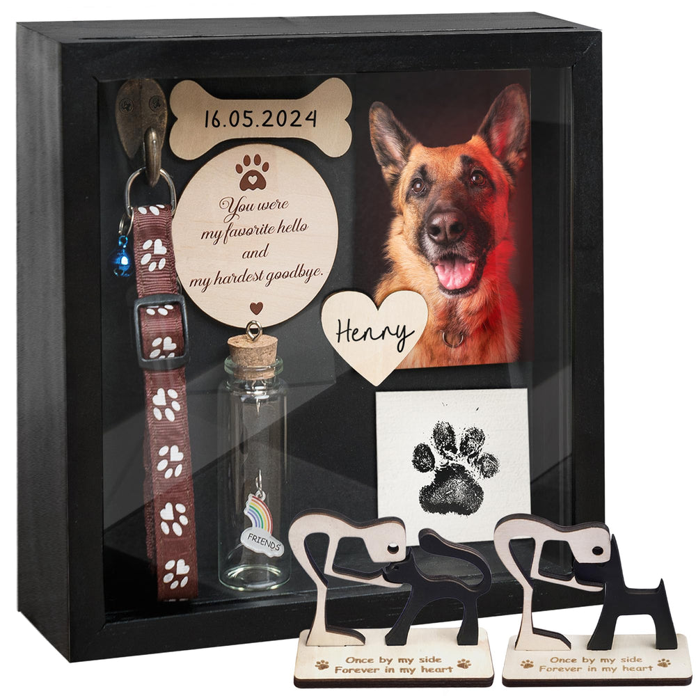 Vinatimes 8.6 shadow box collar holder keeps cherished memories on display.