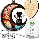 Vinatimes colgante sol memorial perro ángel para ventana, recuerdo luminoso y personalizable.