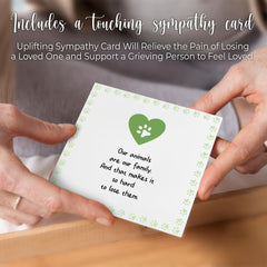 Vinatimes heart tag with pet name personalizes your remembrance.