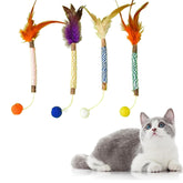 Vintage & Haven silvervine sticks feather style closeup for safe chewing and calming play