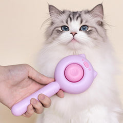 VIOJOJO self-cleaning cat brush hair-removal action, ideal for long-haired cats