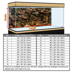 VIP.LINE rock wall background poster 36 inch adds depth and vibrant color to larger tanks.
