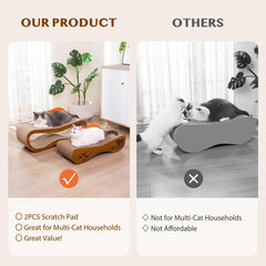 VIRAAGYIYOU cat-scratcher-curved-bed-design: cat-friendly curves invite lounging and scratching.