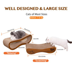 VIRAAGYIYOU cat-scratcher-inside-hollow-layer: inner removable layer lets cats hide and explore.