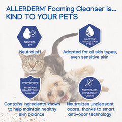 Virbac Allerderm Foaming Cleanser coat closeup shows a refreshed, deodorized coat.