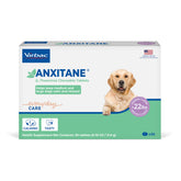 Virbac Anxitane bottle pour shows calm routines from a trusted supplement.